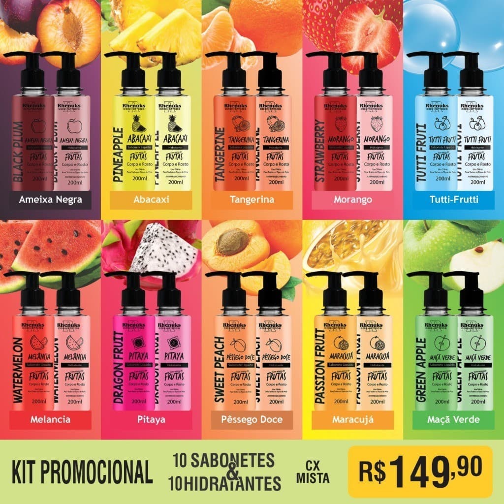 SABONETE E HIDRATANTE LIQUIDO MISTO-CX COM 20