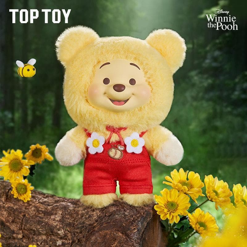 Genuíno TOPTOY Disney Winnie the Pooh Candy Series Vinil Caixa Misteriosa de Pelúcia Bonito Mercadoria de Presente de An