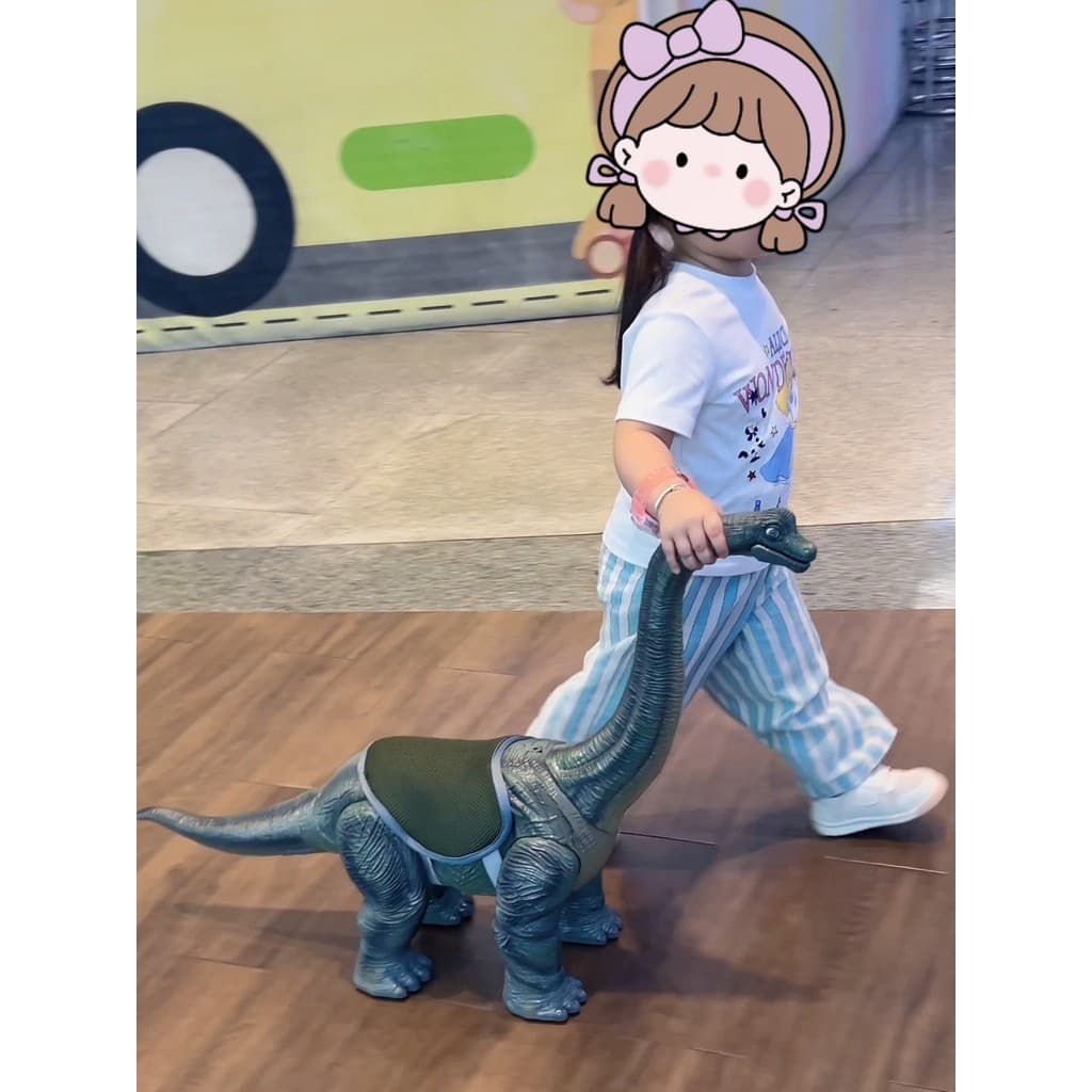 Pode montar Scooter Brachiosaurus Extra grande presente de aniversário das crianças Triceratops dinossauro som luz brinq
