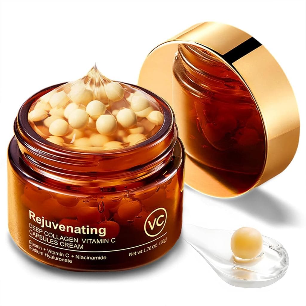 Creme Facial em Cápsulas de Colágeno Profundo e Vitamina C 50g, Contém Colágeno, Vitamina C, Niacinamida, Hialuronato de