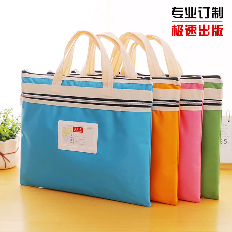 Bolsa de arquivo portátil criativa de grande capacidade para estudantes Bolsa de assunto Bolsa de Tutorial de lona Oxfor