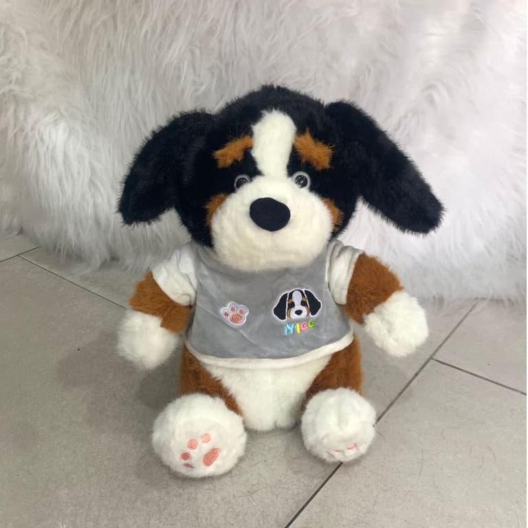 Cachorro, Porco e Sapo de Pelúcia com Roupinha 37cm, Macio e Fofinho Brinquedo Realista Antialérgico