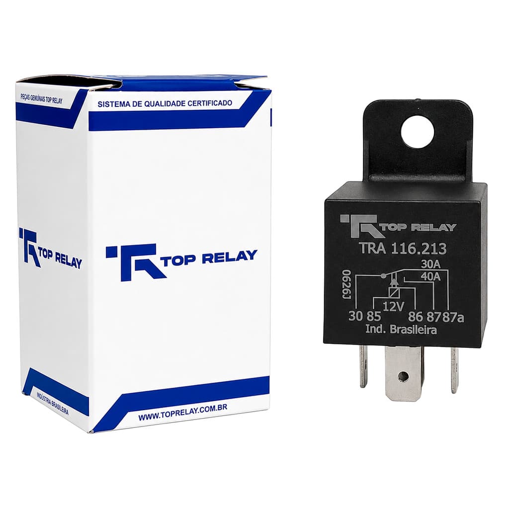 Rele Auxiliar Automotivo Universal 12 volts 40A 5 Pinos