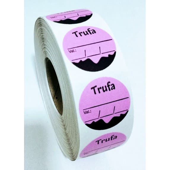 500 Etiquetas Adesivas para Trufa Redondo 3x3 cm