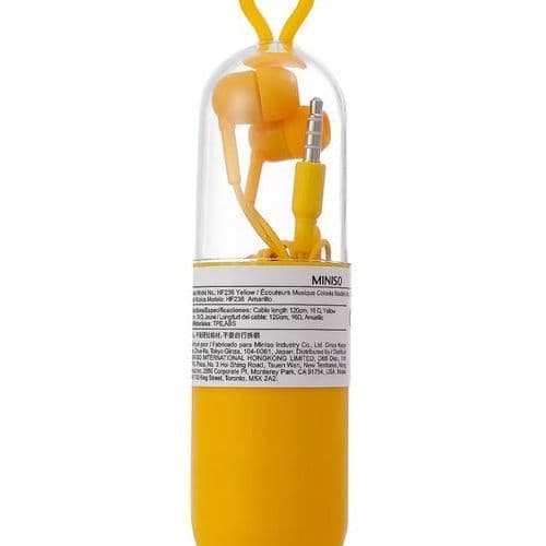 Fone Ouvido Com Fio Estojo Protetor Conector P2 Som Claro Confortavel Amarelo