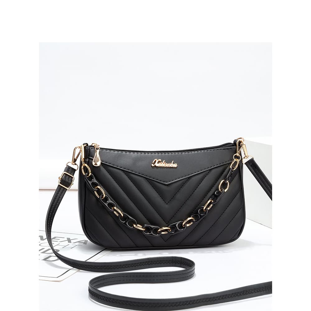 Bolsa mensageiro feminina 2026 novo estilo bolsa mãe de meia-idade All-Match estilo Retro portátil bolsa de corrente bol