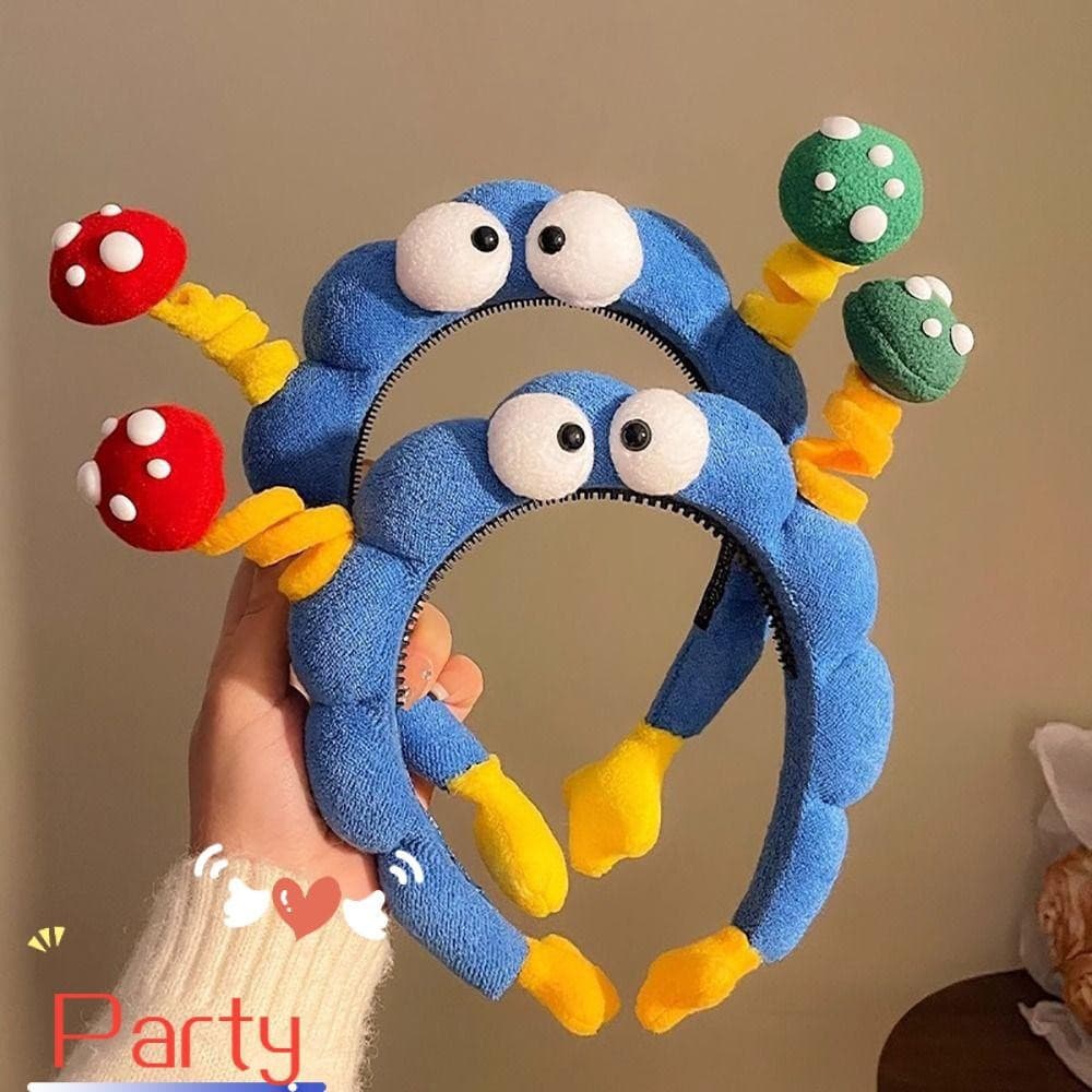 Festa 1 Pçs Argola De Cabelo , Engraçado Dos Desenhos Animados Grande Olho Cogumelo Esponja Bandana , Pelúcia Torcido Ha