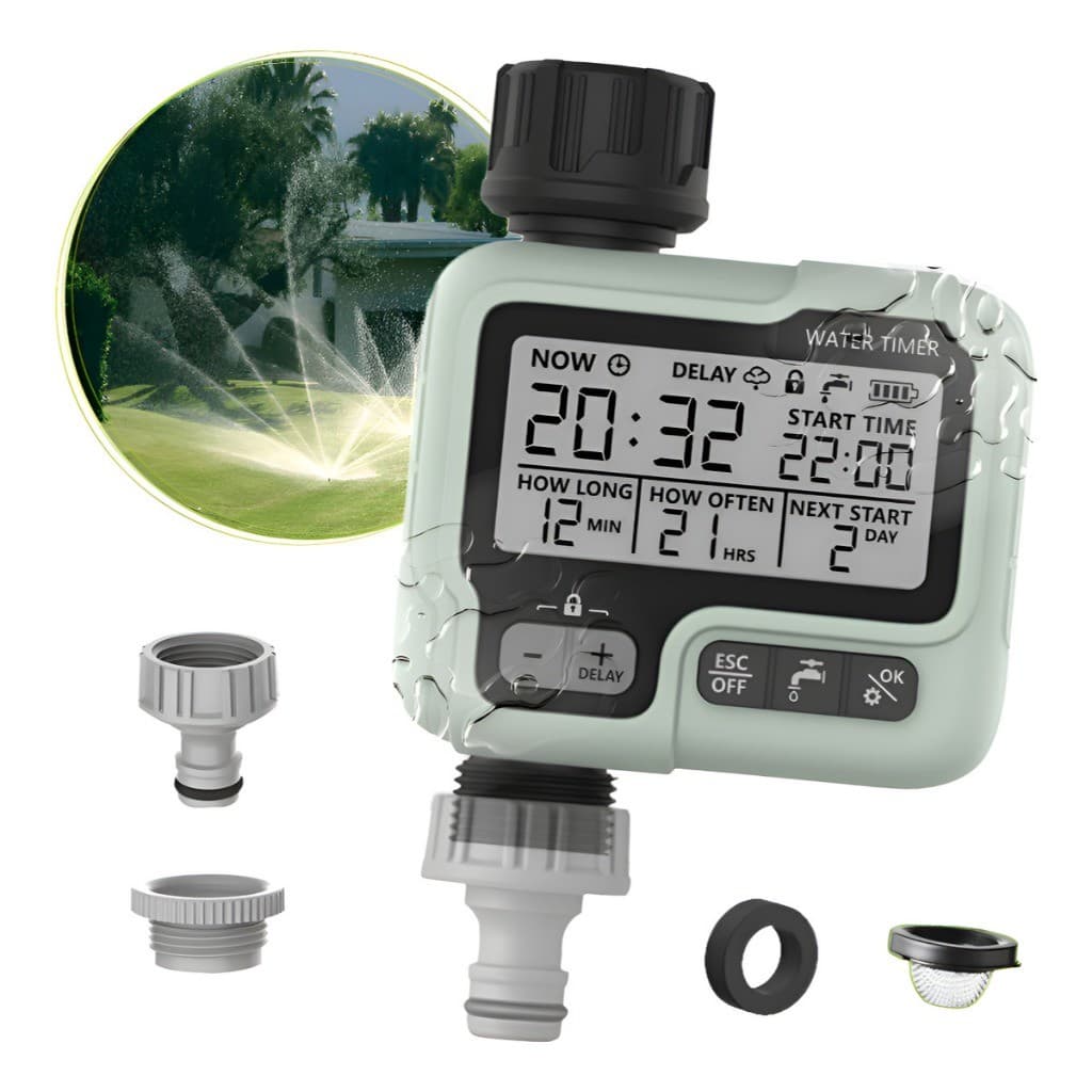 Temporizador Automático Irrigação Programável Display Lcd Premium
