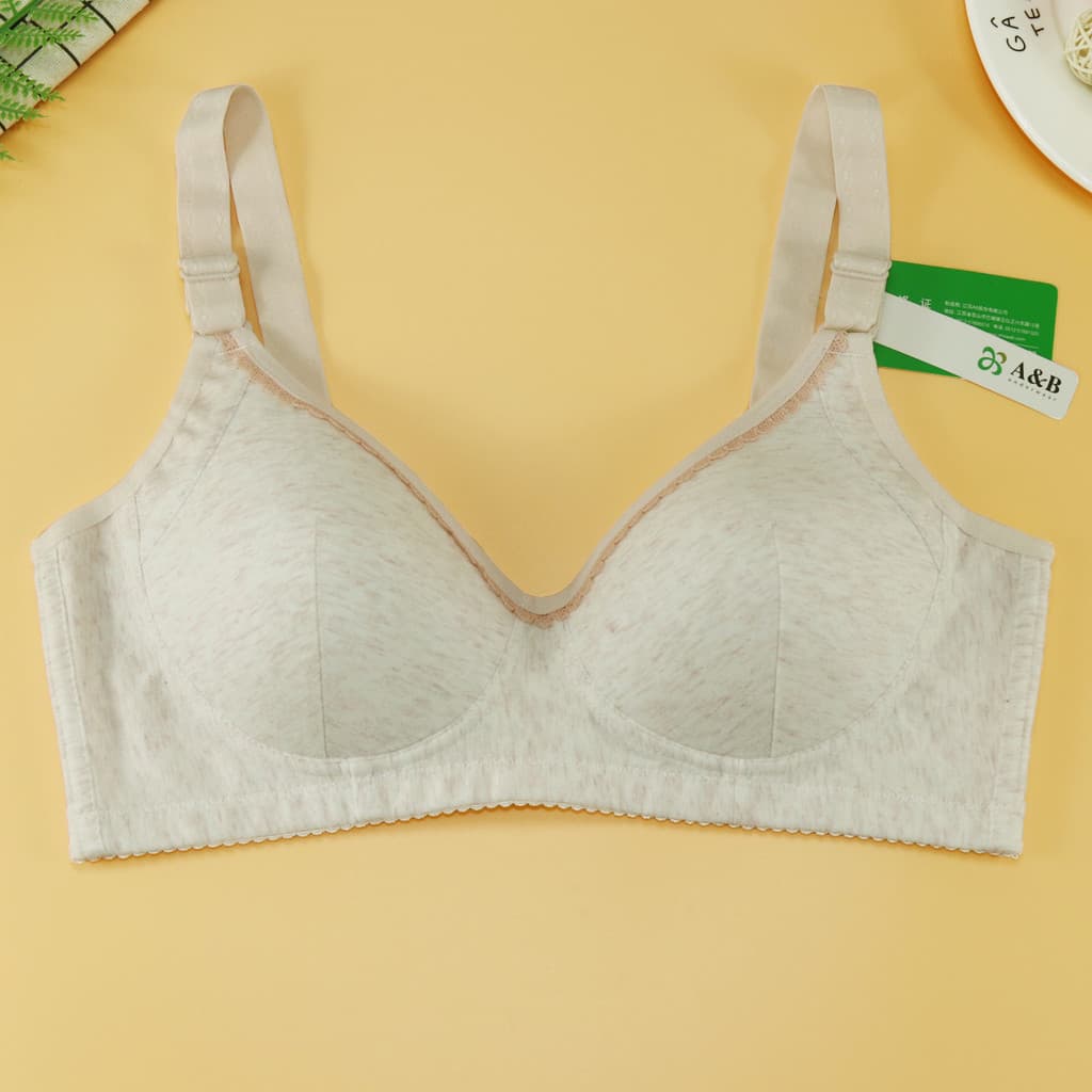 AB roupa interior feminina de algodão puro fino copo de algodão sem fio roupa interior sem costura tamanho grande reunin
