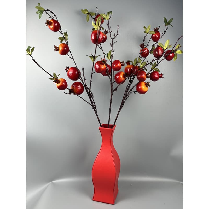 Frete grátis simulação romã flores artificiais decoração para casa ornamentos florais conjunto completo