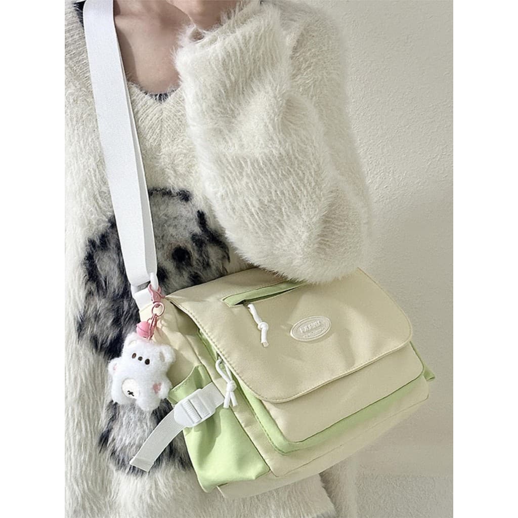Ins estilo japonês bolsa mensageiro feminina de grande capacidade Casual All-Match Harajuku estudante classe Shoul