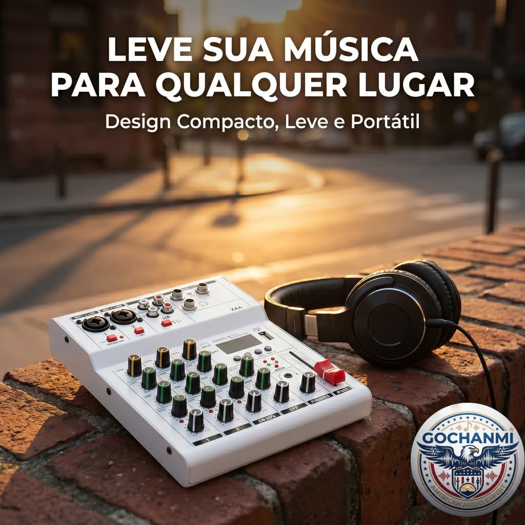 Mesa de Som Com Bluetooth Sem Fio XA4 Toque Música Direto do Celular