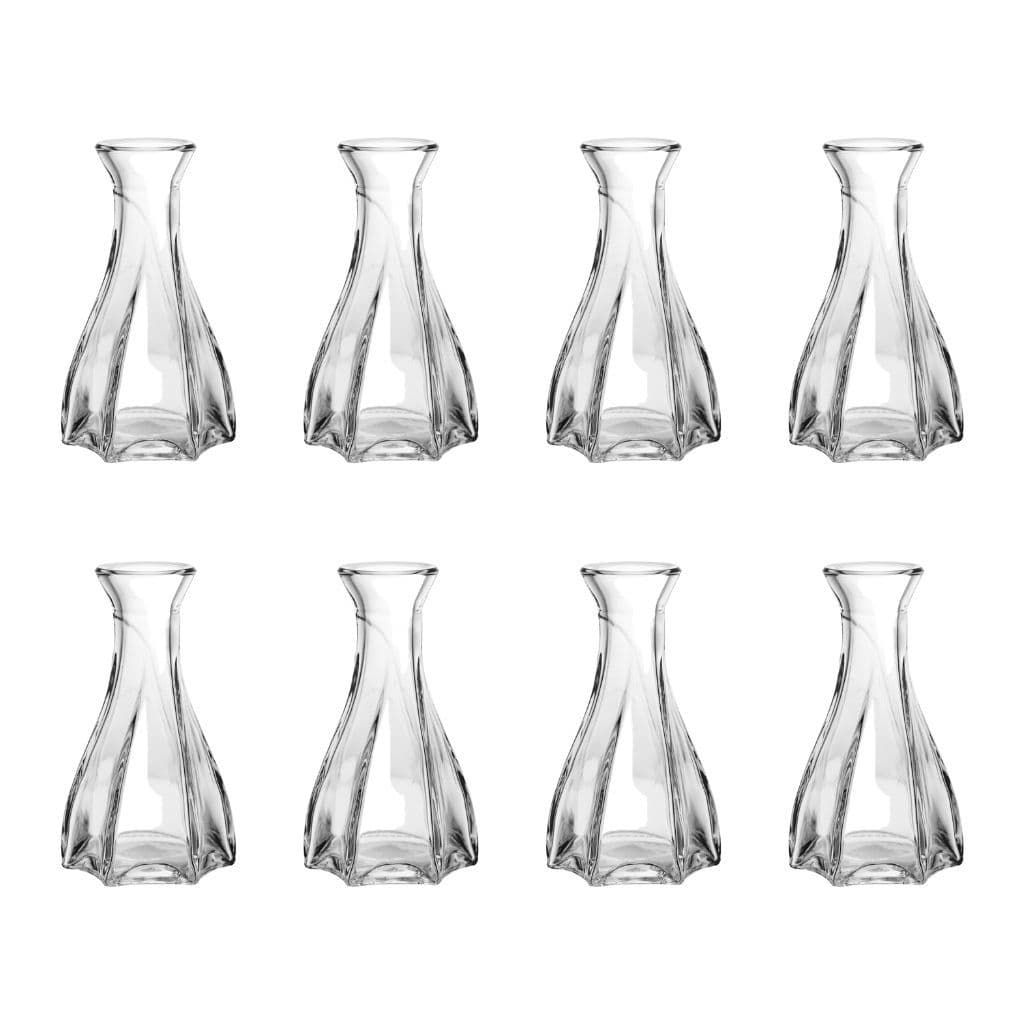 8 Vasos de Vidro 12cm Torcido