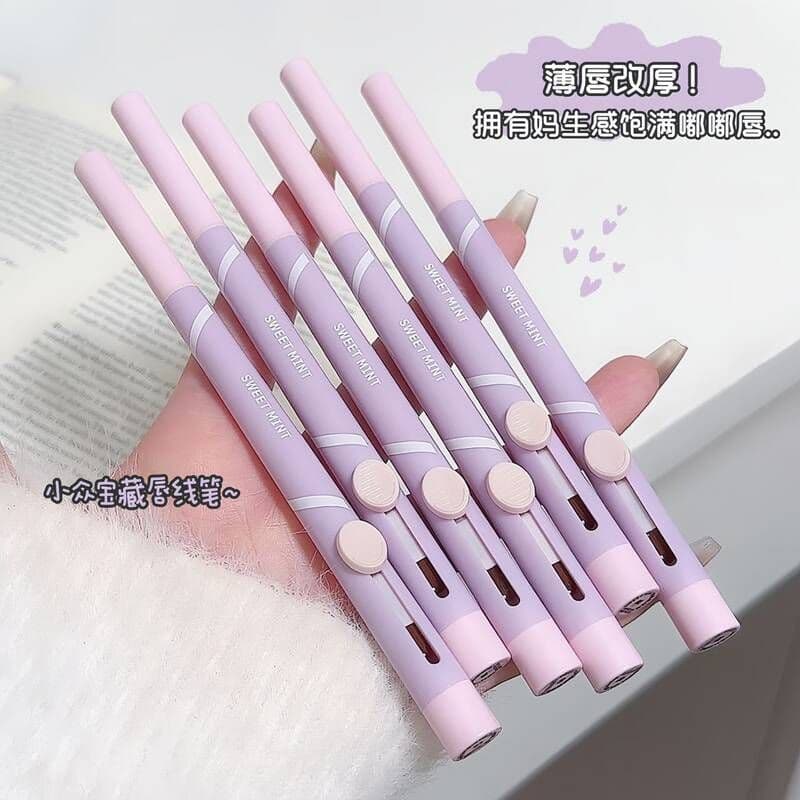 MINT Hook Line 3D Comic Brush SW Lip EET Deslizante Matte Lip Liner Desenho Lip Enhancement Band Pen Color Series Batom