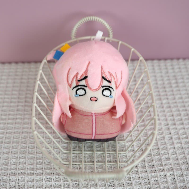 Bonito Bocchi The Rock Hitori Gotoh Chaveiro De Pelúcia Rosto Triste Chibi Boneca De Algodão Macio Anime Figura Pingente