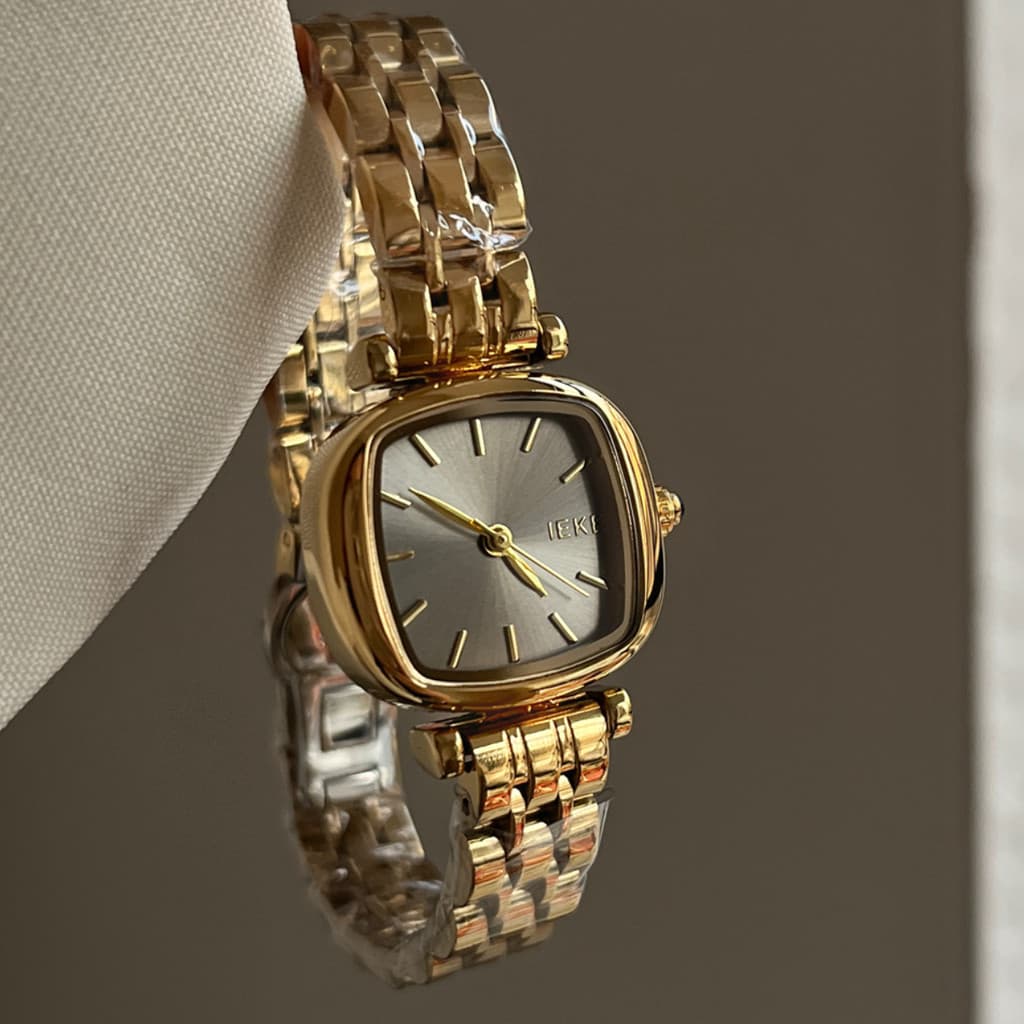 Novo High-End senhoras relógio BS Retro moda ouro luxo senhoras pulseira relógio de pulso presente