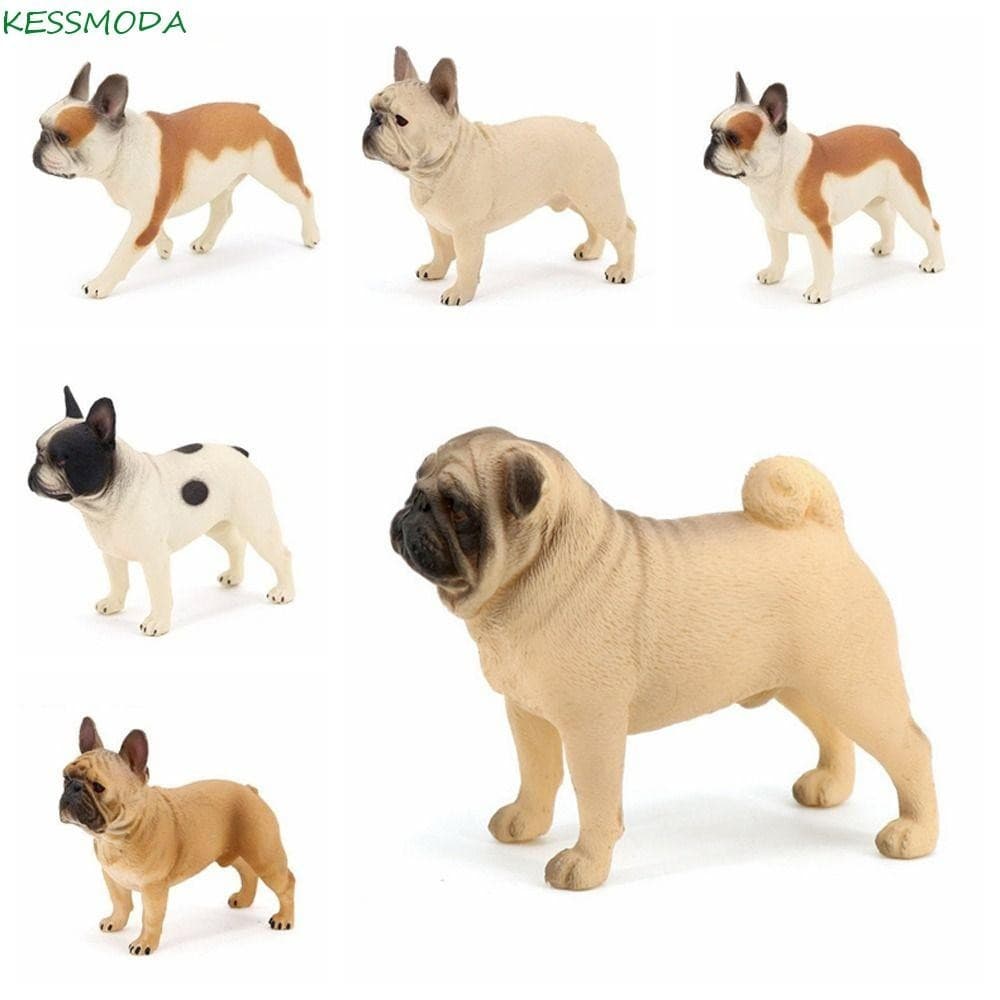 Modelo Animal De Cachorro Kesselmanmoda , Estatueta De Buldogue De Simulação De Fazenda , Figura Educacional Realista Fr