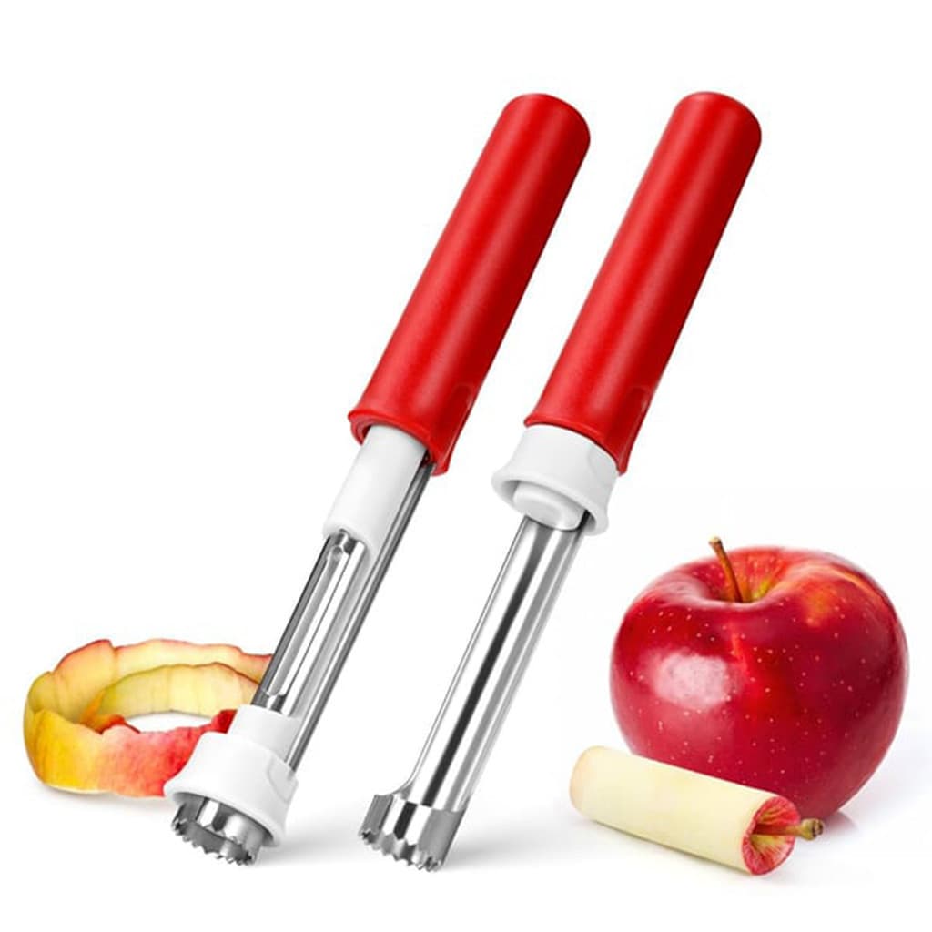 LY-Descascador De Frutas Em Aço Inoxidável 2 1 Ferramenta De Cozinha Alça Ergonômica Fácil Remoção De Núcleo Coring Para