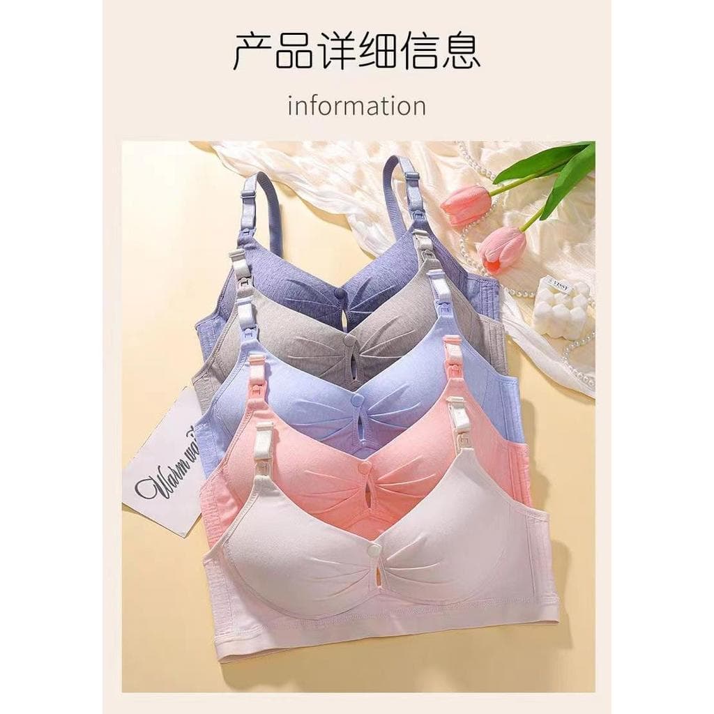 [] Roupa íntima de enfermagem de comércio exterior de venda quente para mulheres grávidas sem fio pós-parto amamentação