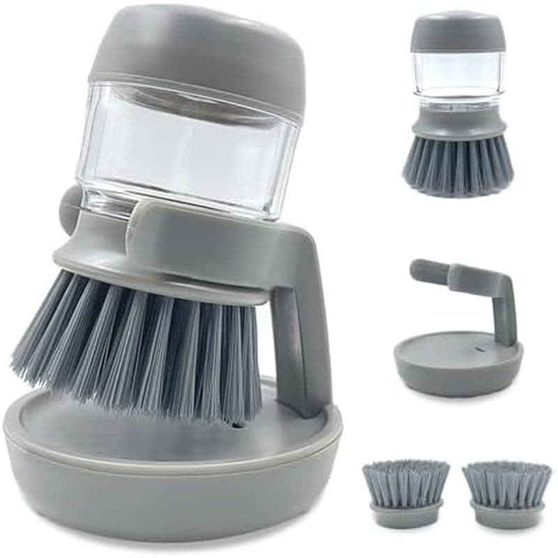 Dispensador De Sabão Escova De Prato Palma Esfrega Equipada Com Suporte De Armazenamento E Base De Drenagem , Utensílios