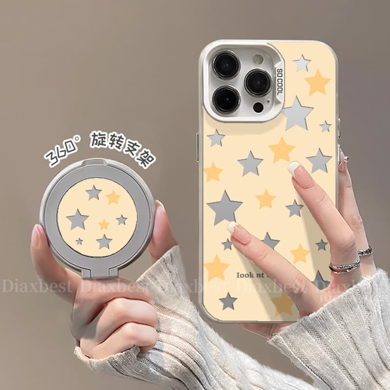 Gypsophila adequado para capa de telefone oppoa97 5g novo estilo a96 giratório A93S suporte a72 fosco a58 colorido prata