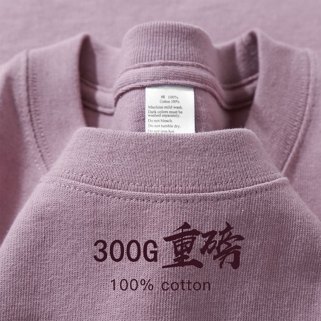 Camiseta de manga curta de algodão puro com gola redonda e moda simples