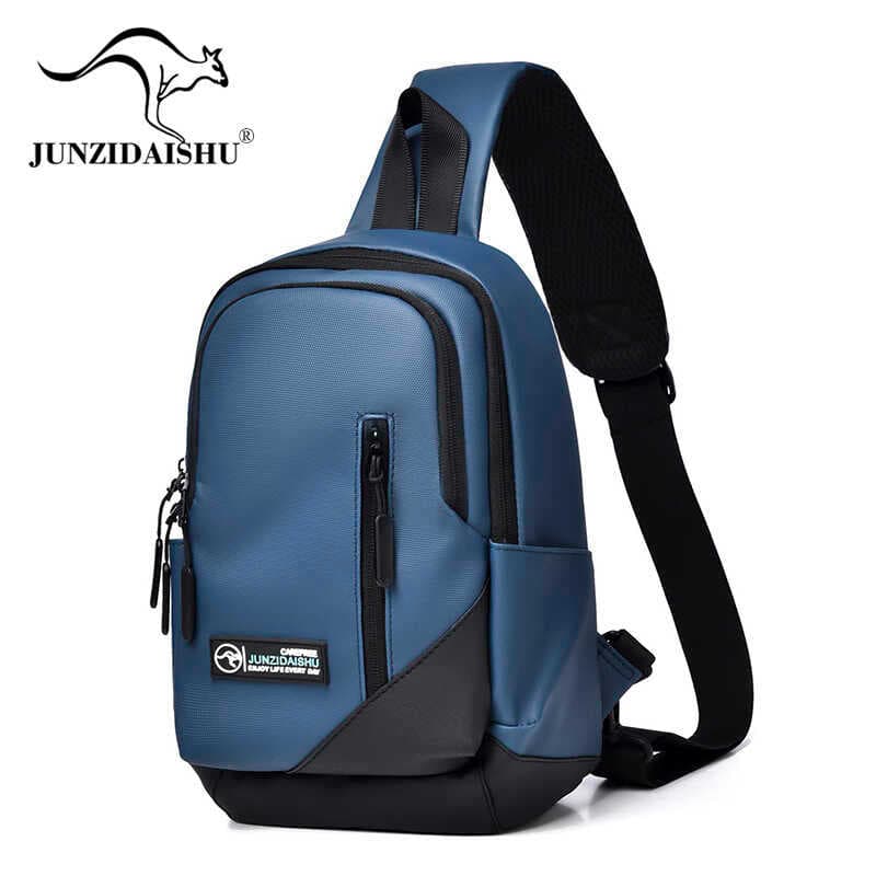 Bolsa de peito masculina de grande capacidade bolsa de ombro novo estilo multifuncional bolsa mensageiro esportes ao ar