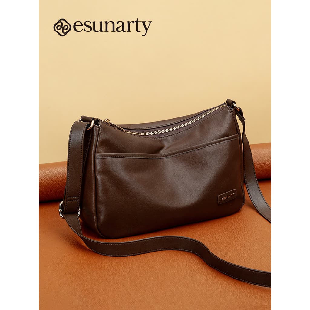 Bolsa mensageiro de couro genuíno genuíno feminina 2026 novo estilo Retro High-End sentimento grande capacidade mãe de m