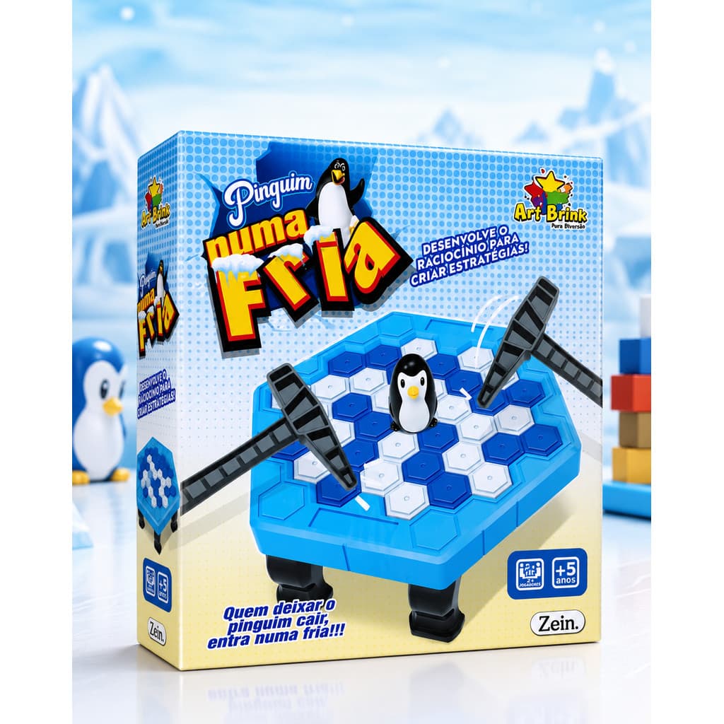 Jogo Infantil Pinguim Numa Fria Art Brink Educativo Estratégia
