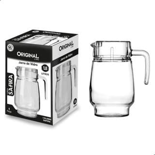 Jarra De Vidro Com Tampa Suco Água Safira 1,8 Litro Original Line