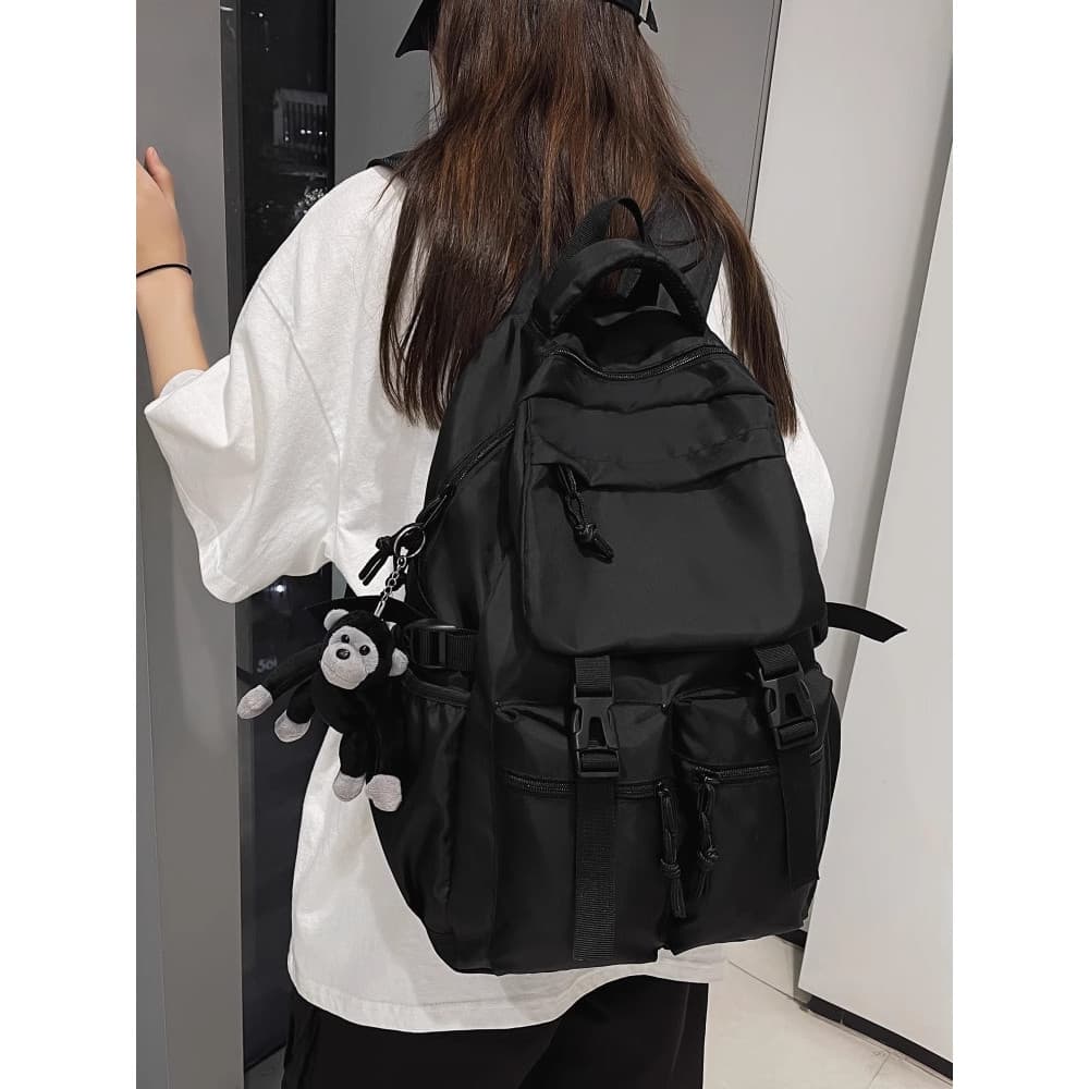 Mochila escolar feminina com vários compartimentos, estudantes do ensino médio de grande capacidade