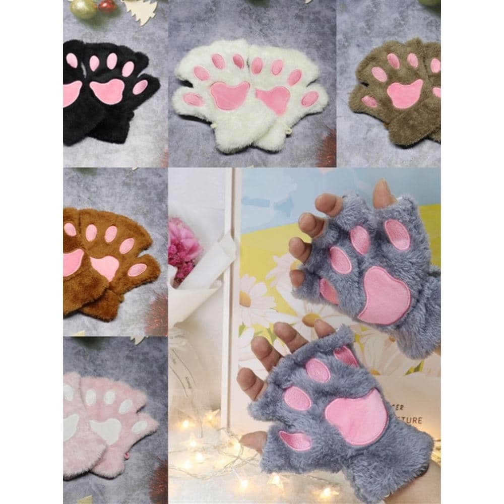 Exposição em quadrinhos bidimensional COS Garra de gato fofa com unhas espessadas e luvas de veludo para uso de animais