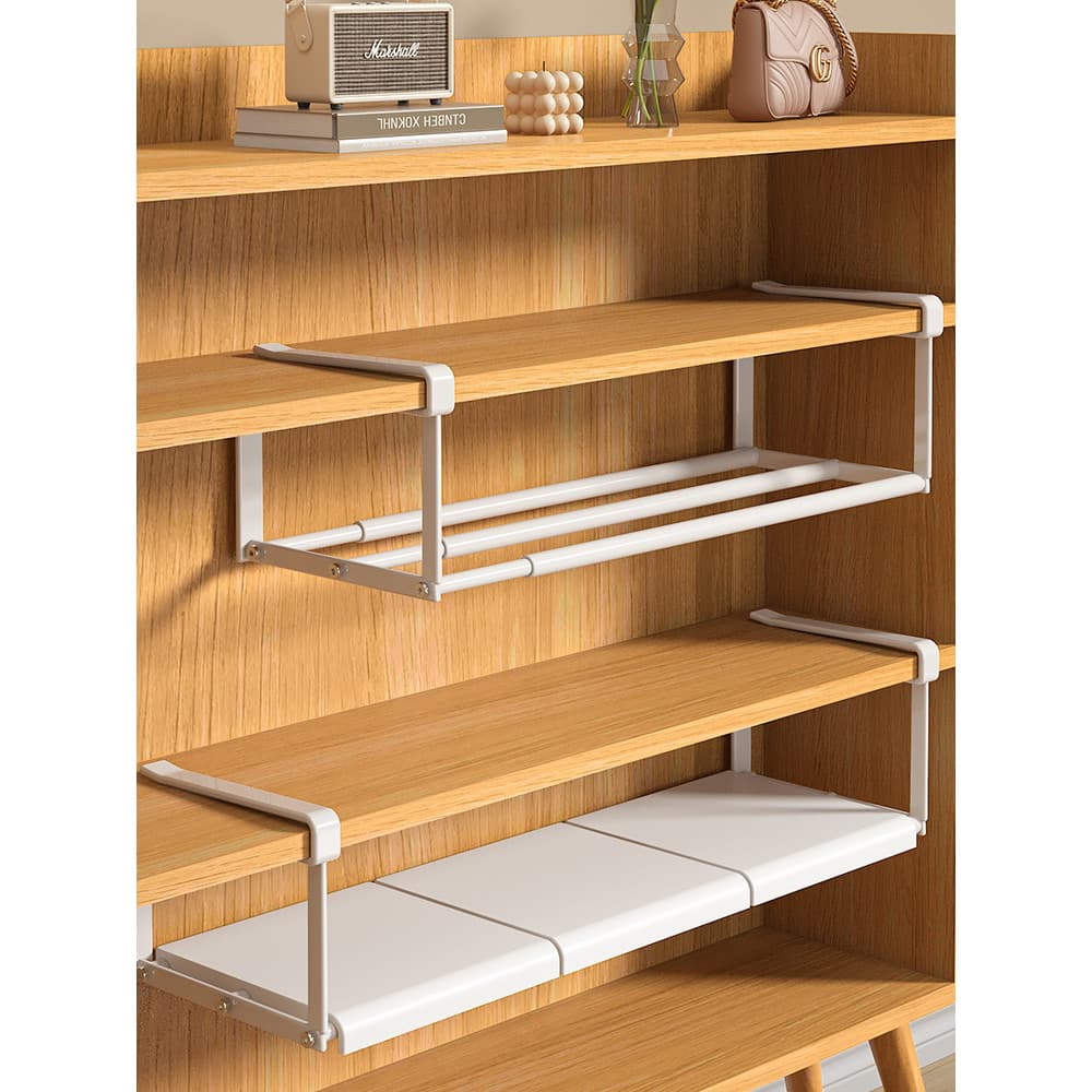 Armário sapato rack divisória em camadas rack de armazenamento retrátil armário compartimento interno placa acabamento p