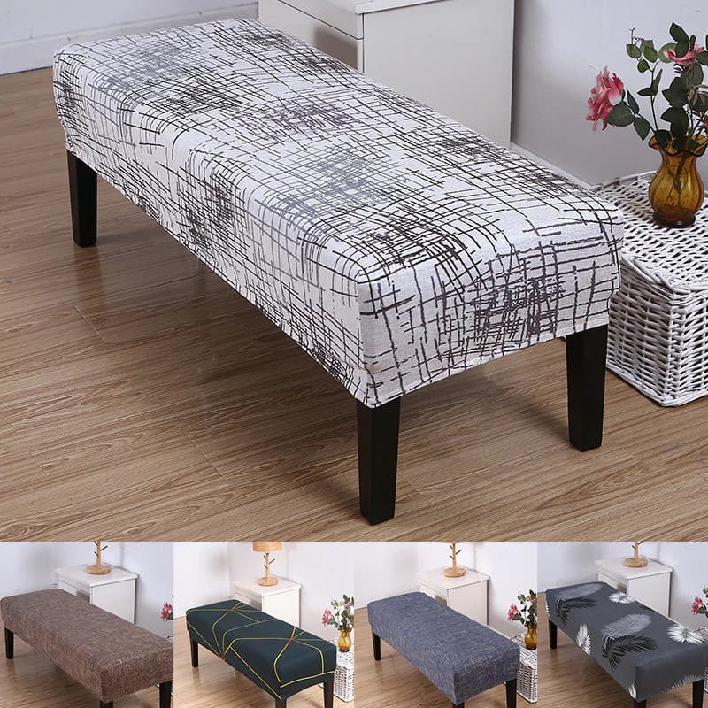 Impressão Otomano Capa Retângulo Fezes Protetor De Móveis Com Tudo Incluído