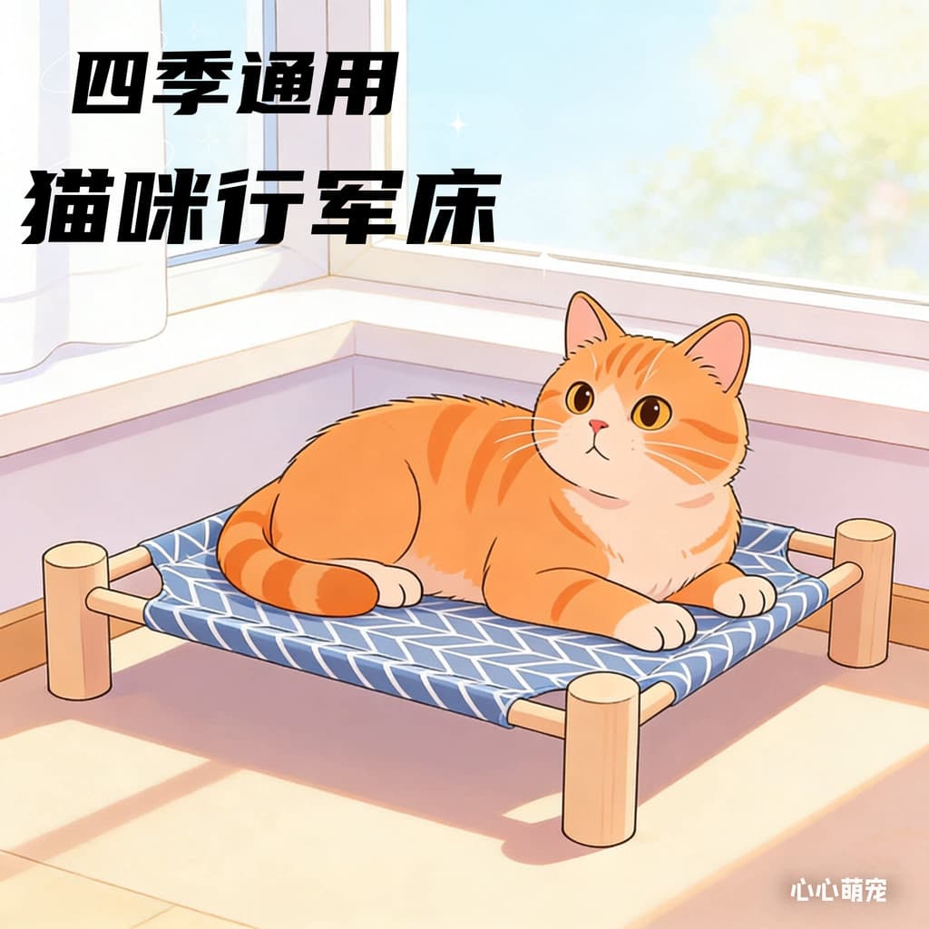 Cama de acampamento para animais de estimação maca de gato verão cama de cachorro removível lavável de madeira quatro es