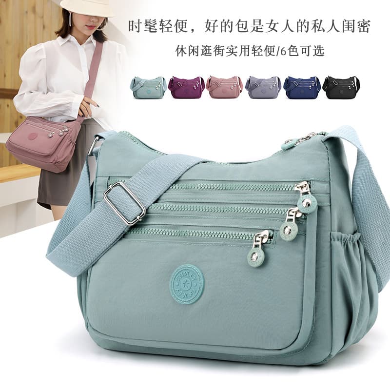 Bolsa de ombro multicamadas Bolsa mensageiro Bolsa de pano leve Mochila Oxford Pano feminina de lona mãe de