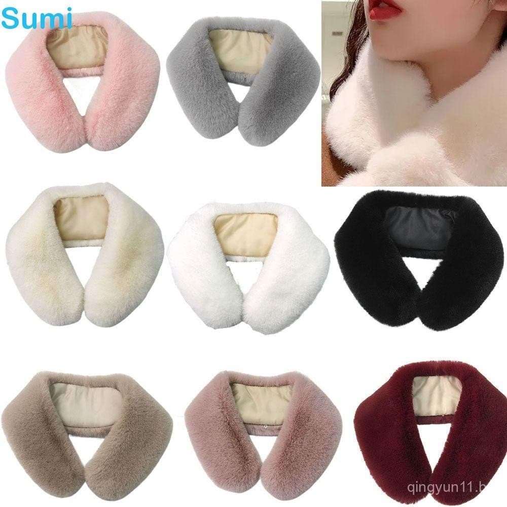 LUCKY-SUMI Gola De Pelúcia , Pescoço Envoltório Moda Colar Falso , Acessórios De Roupas Engrossar Cachecol Feminino