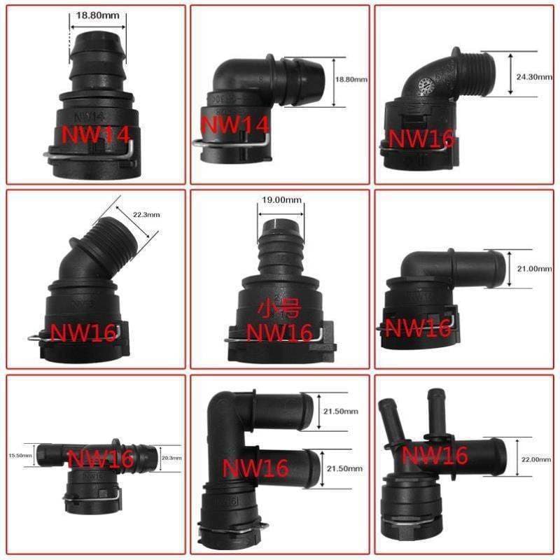 Conector de tubulação de água Nomac NW16 motor 12 resfriamento a água 18 plugue 26 tanque de água de resfriamento 20 aqu