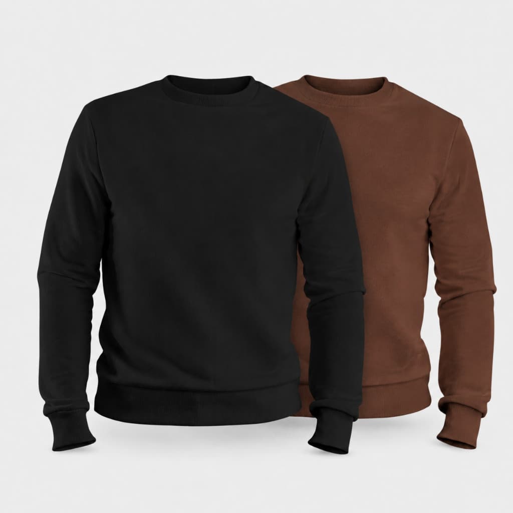 Kit 2 Moletons Careca Liso Blusa De Frio Casual Promoção Unissex Inverno Casaco