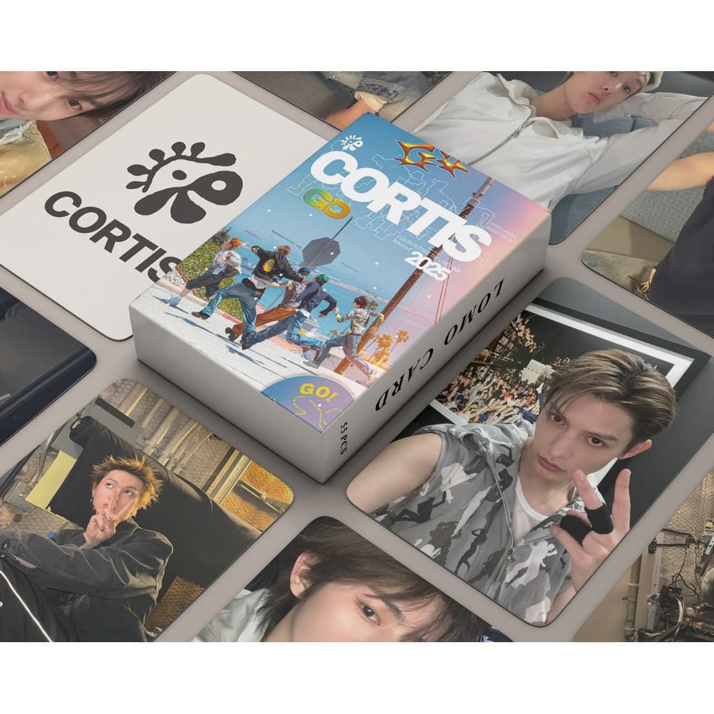 Cartões Fotográficos Holográficos KPOP 55 peças/caixa CORTIS MARTIN Cartões de Coleção LOMO a Laser UZZK