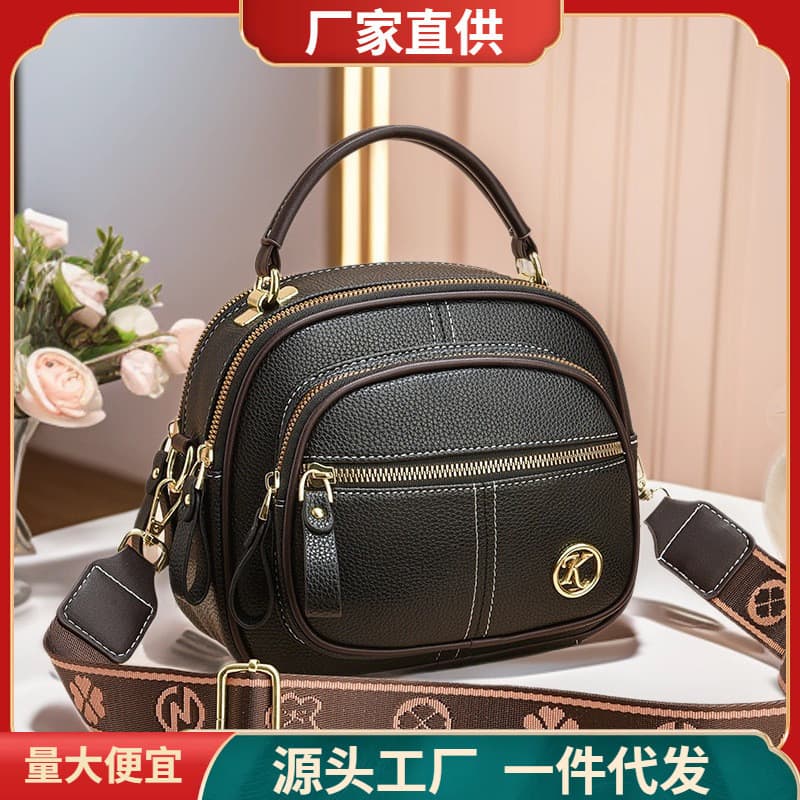 Bolsa feminina leve luxo senhoras mão Apple saco textura de couro genuíno Multi-camada All-Match mãe saco médio @-