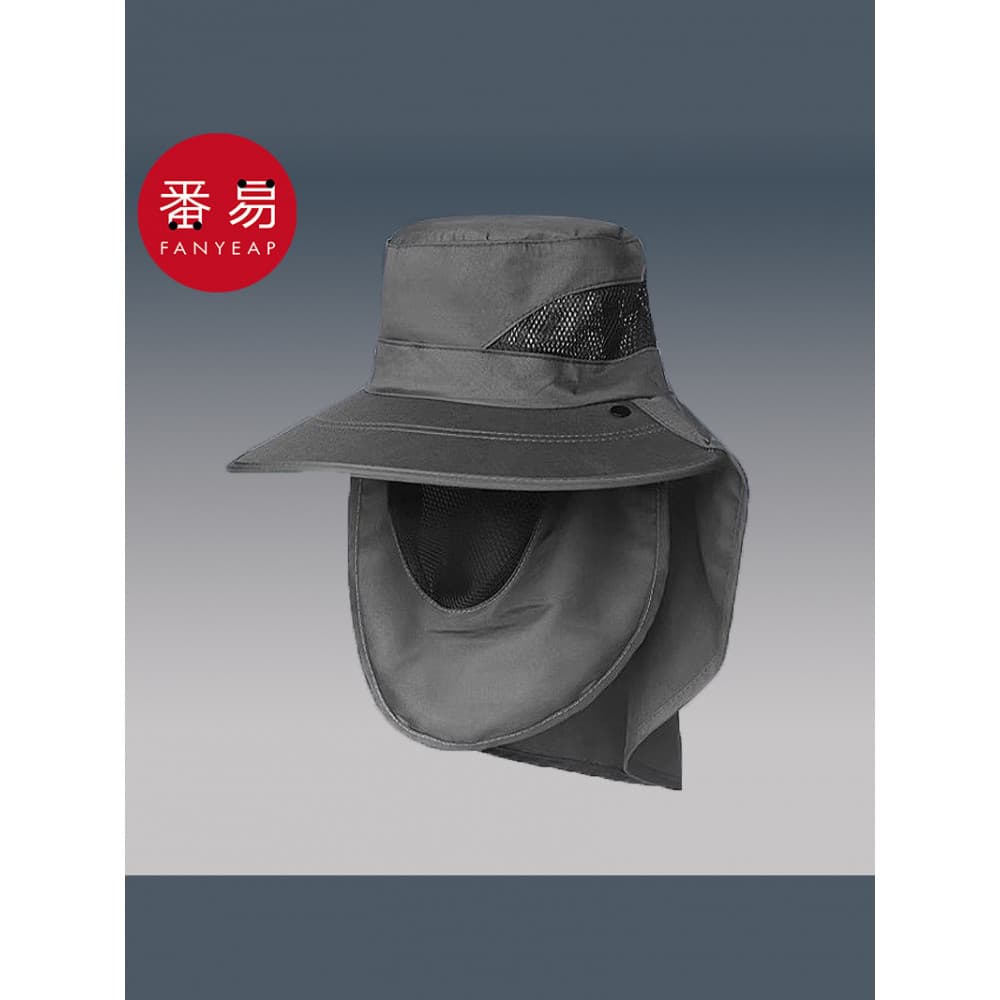 Chapéu balde CB1sq801-Chapéu de sol de aba grande masculino feminino máscara facial destacável chapéu balde ao ar livre