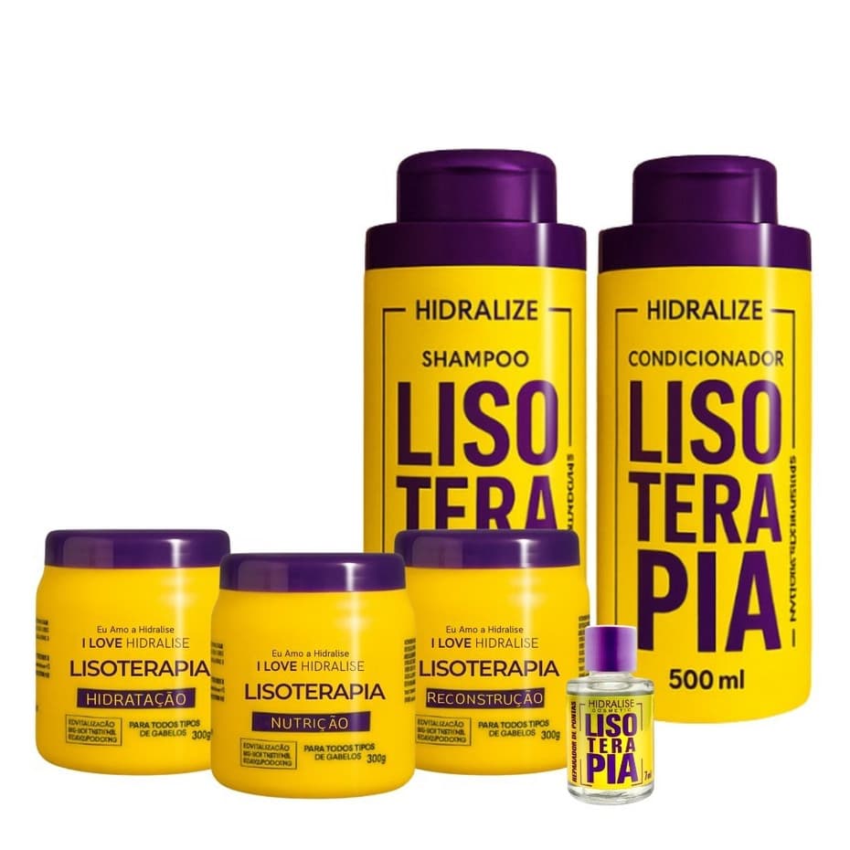 Kit 6 Lisoterapia Hidralize Cronograma Capilar