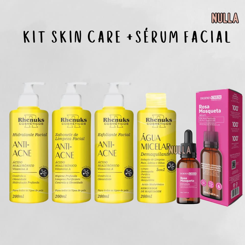 KIT DE SKIN ANTI ACNE + SÉRUM ROSA MOSQUETA FACIAL