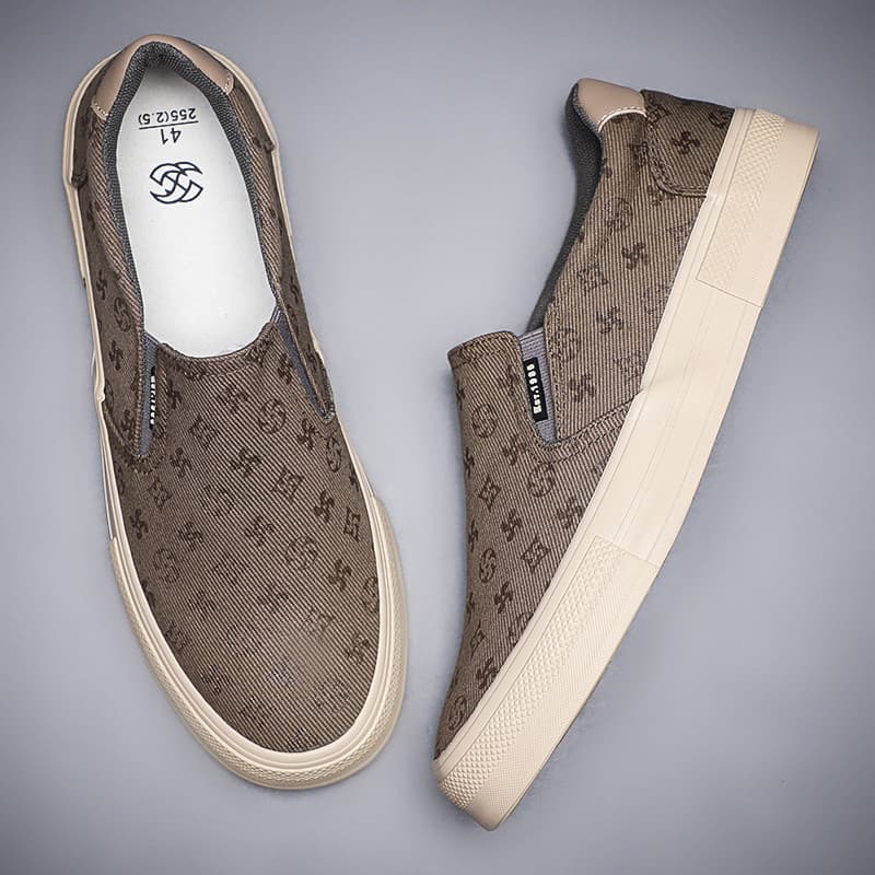 Primavera outono novo estilo presbiópico All-Match sapatos de lona masculinos de sola grossa fresco estilo Preppy dopami