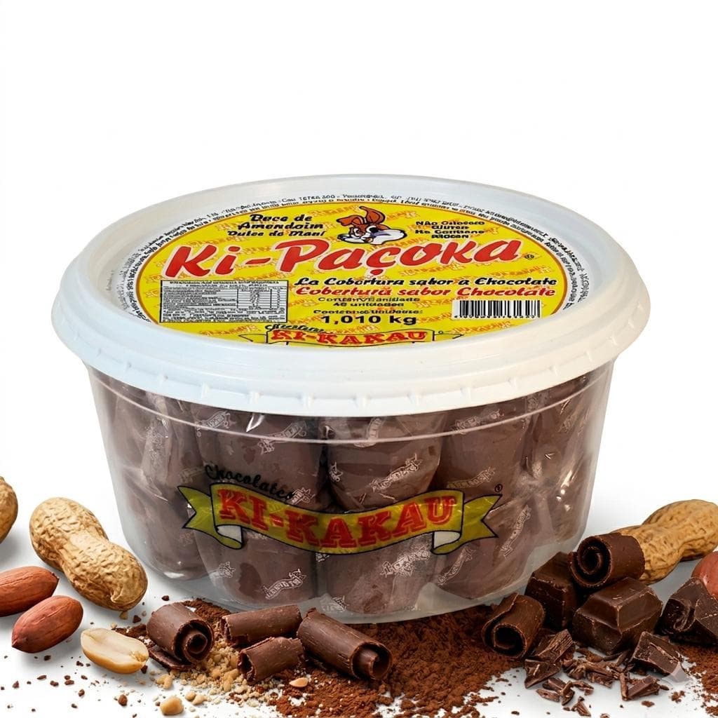 Pote de Paçoca com Chocolate 50 Unidades | Doce para Festa 1,01kg Pronta Entrega