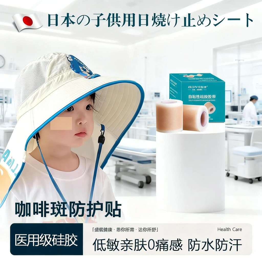 Crianças japonesas protetor solar adesivos manchas de café após toupeiras faciais remover manchas após bochechas Laser F