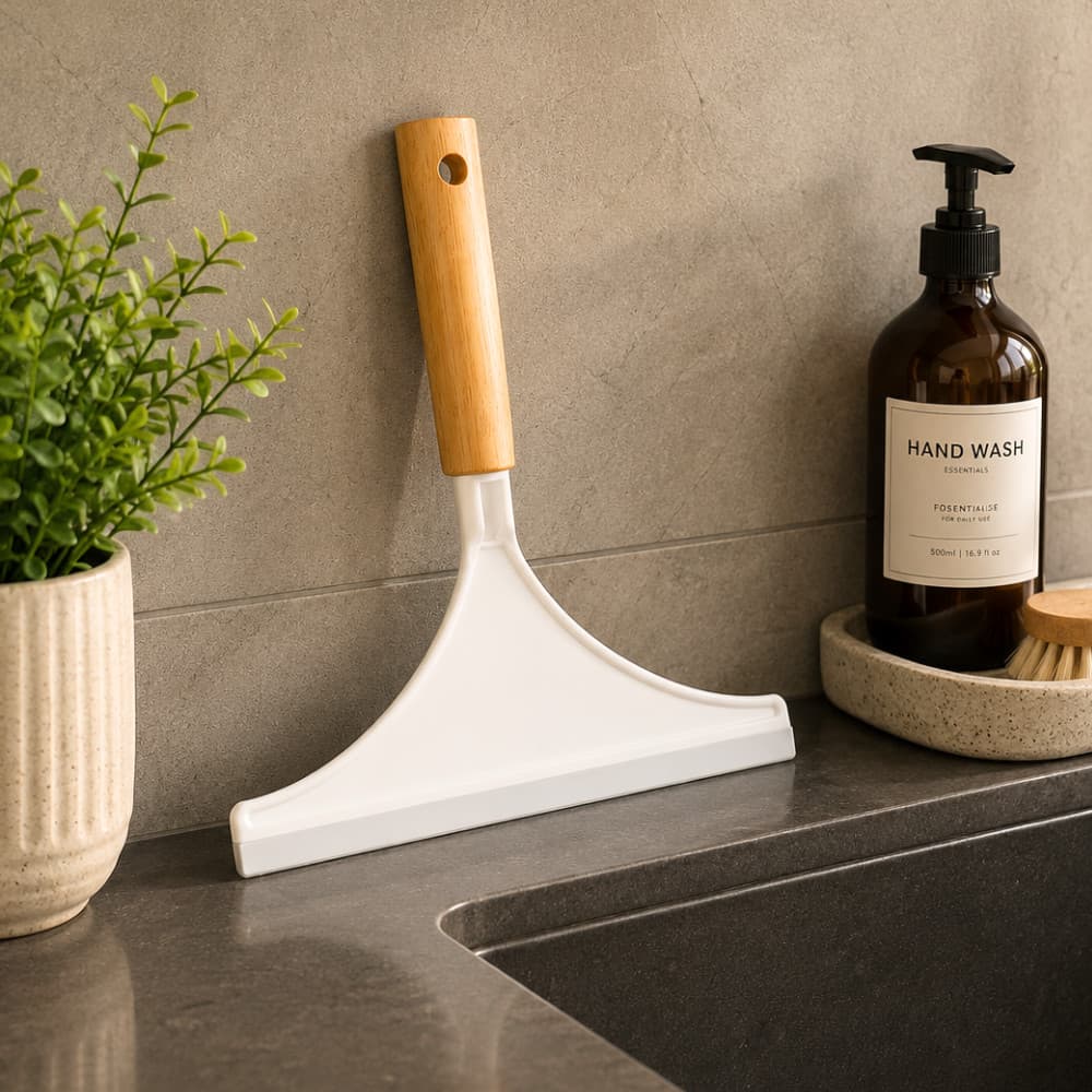 Rodo para Pia em Bambu Branco – Organização Minimalista para Cozinha
