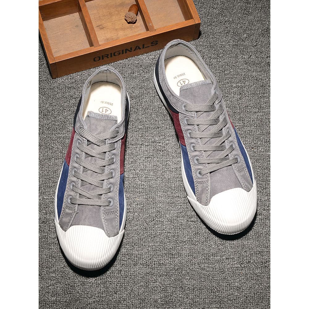 Sapatos de lona masculinos primavera outono estilo fino respirável baixo-Top estudante tênis casuais na moda cor combina