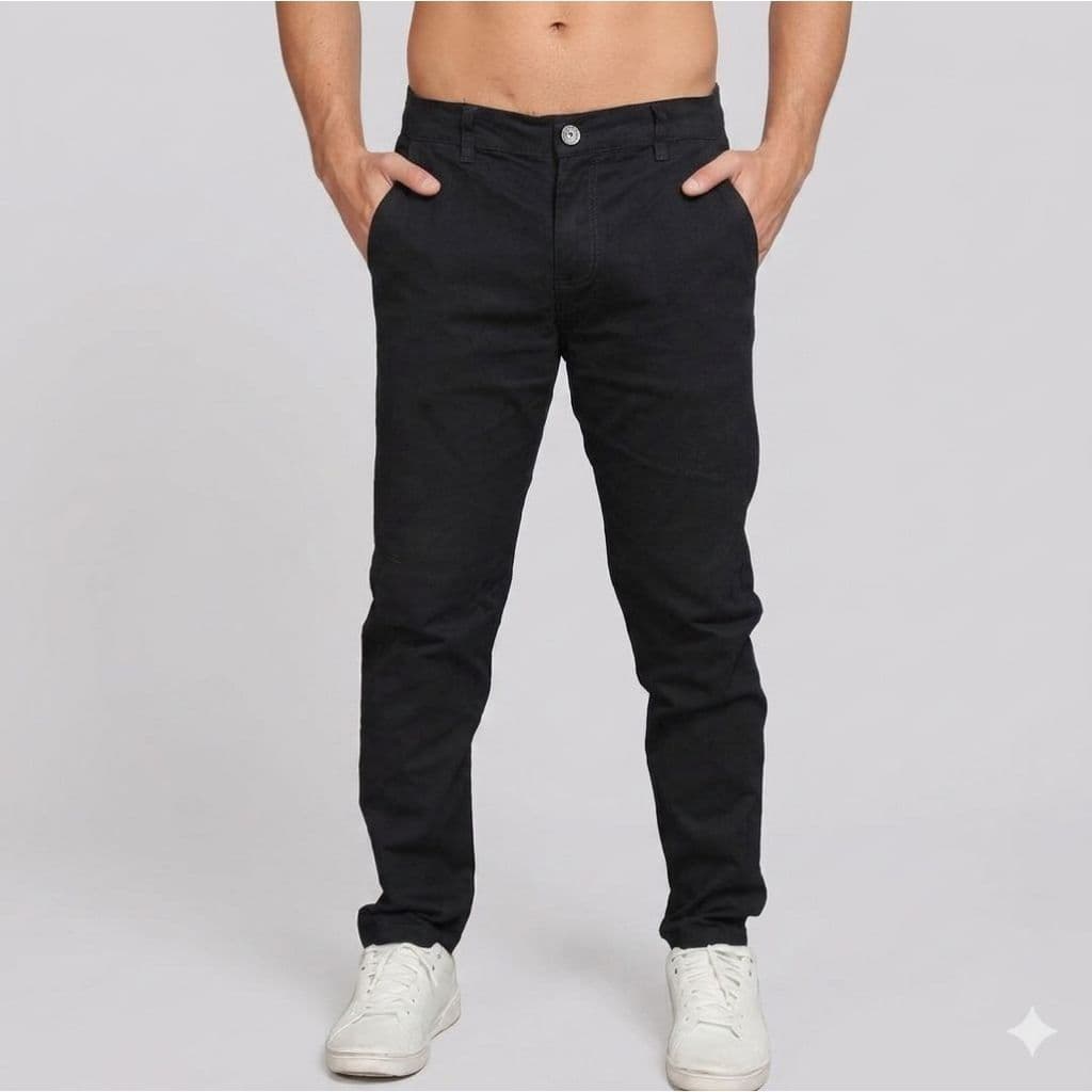 Calça Preta Masculina Premium Slim Corte Moderno Caimento Perfeito Calça Adulto Casual Fabricante